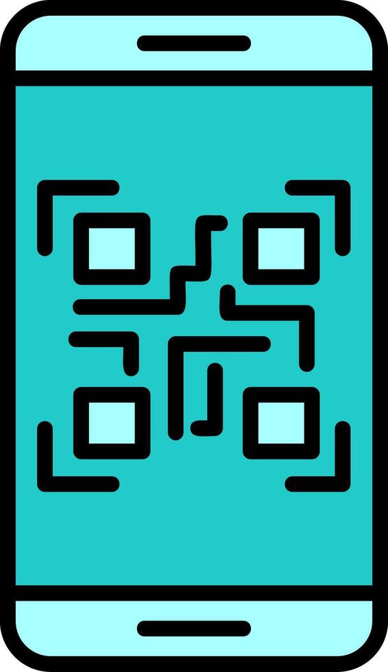 Smartphone Qr Code Vector Icon