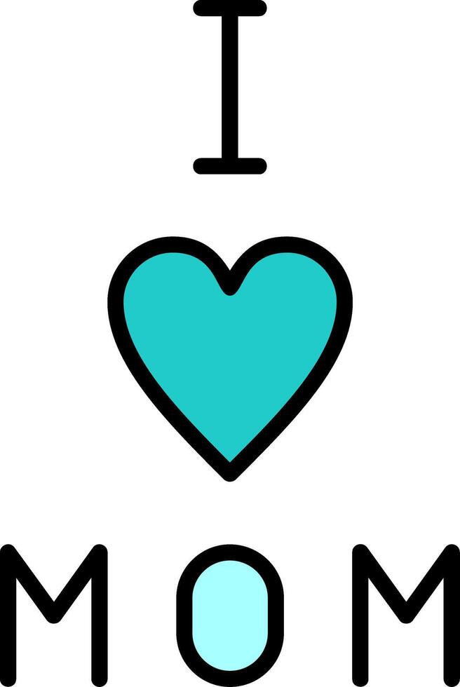 I love Mom Vector Icon