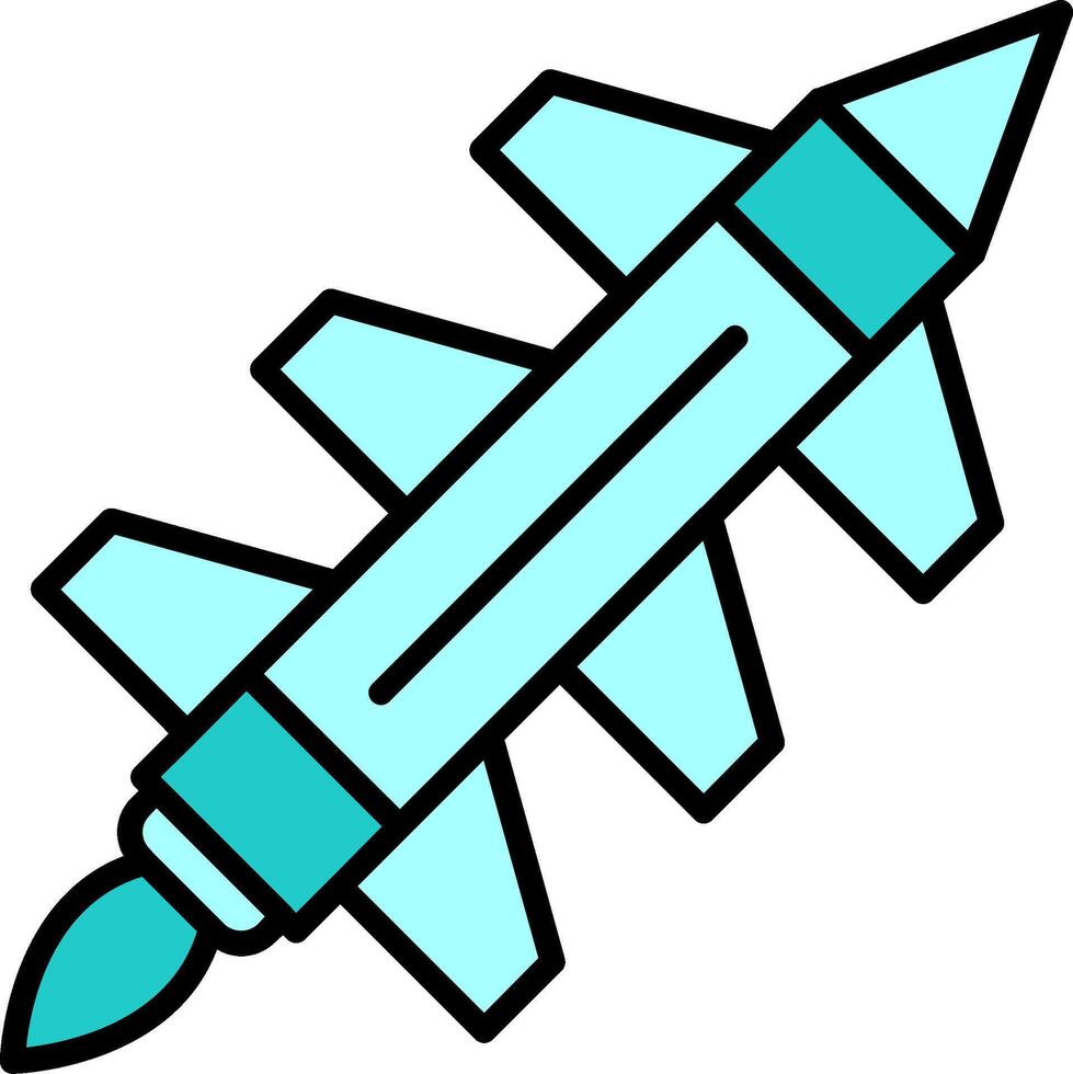 misil cohete vector icono