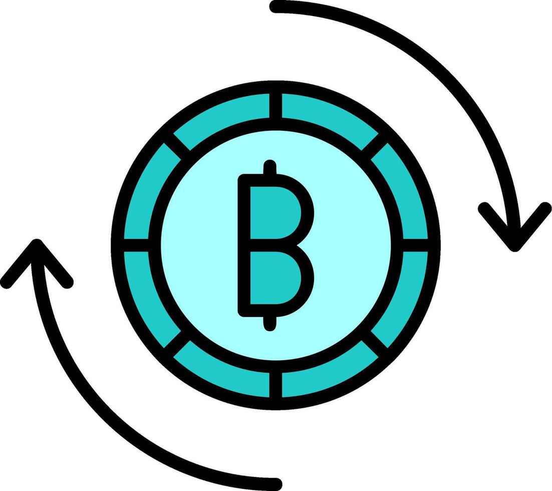 Bitcoin Exchange Vector Icon