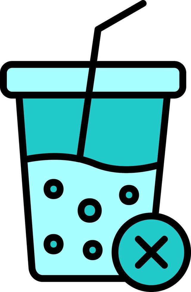 No Soft Drink Vector Icon