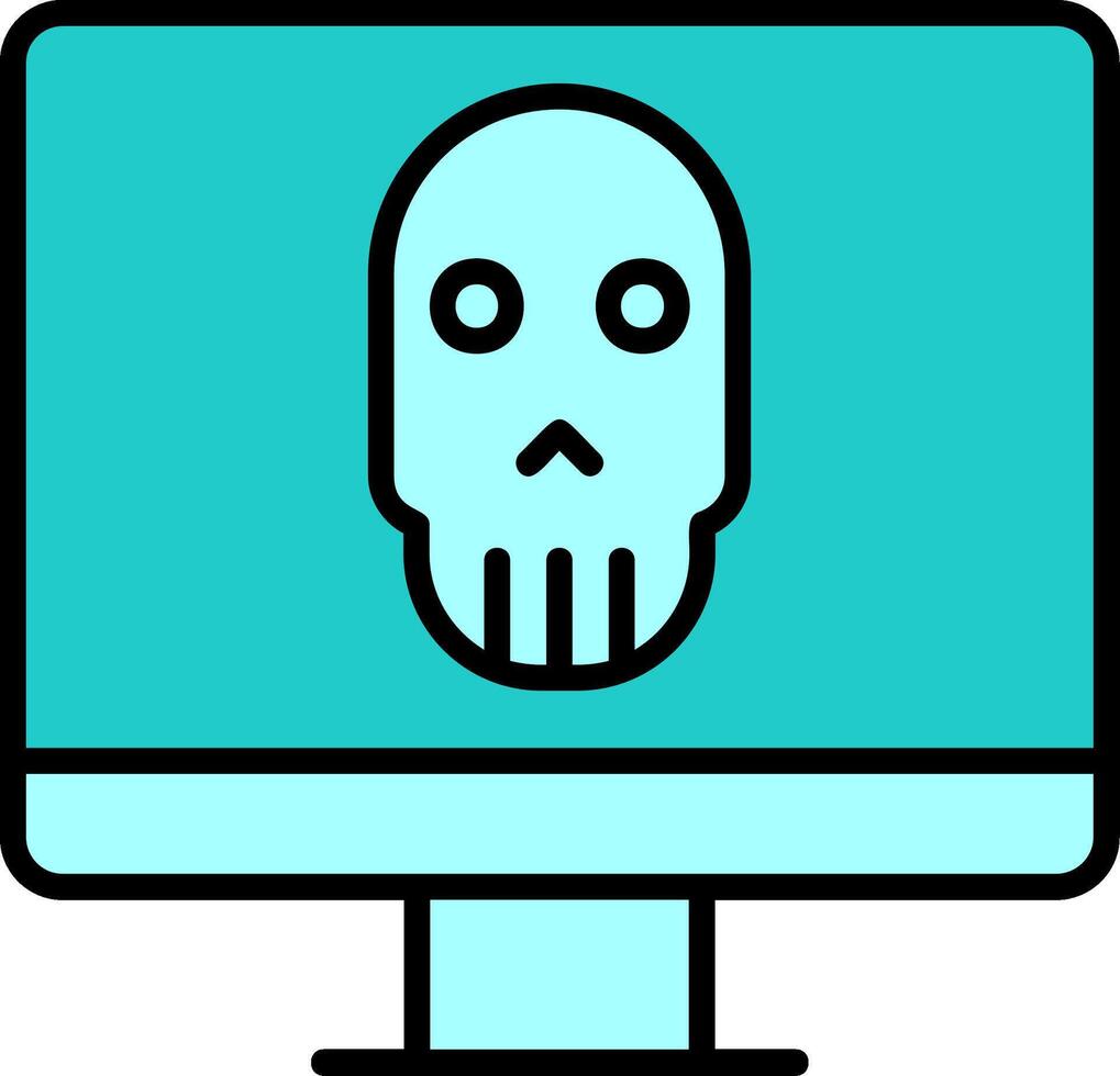 muerto pantalla vector icono