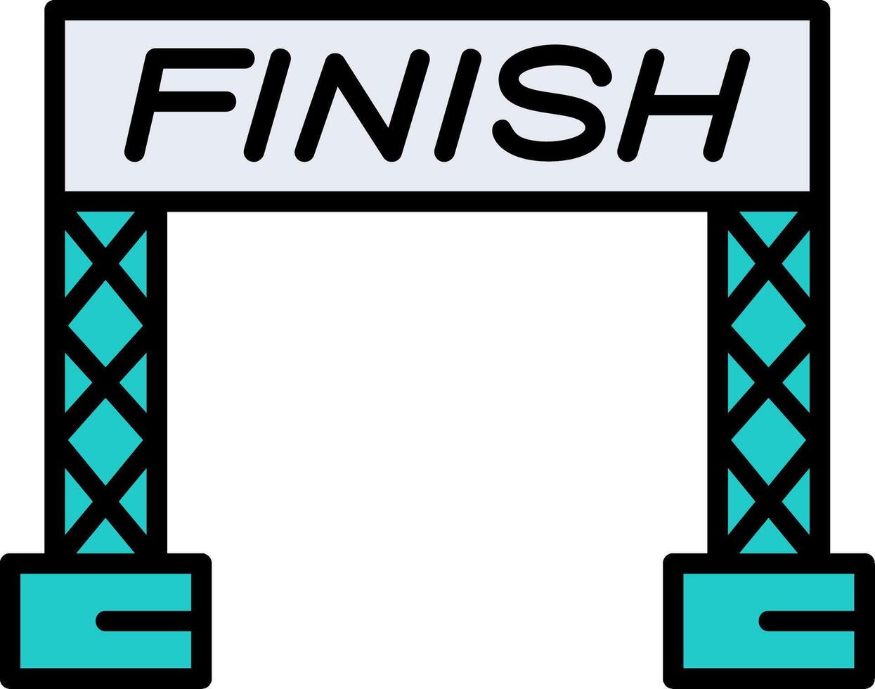 Finish Line Vector Icon