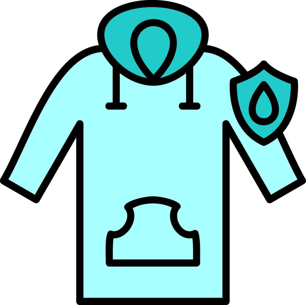 Waterproof Hoodie Vector Icon