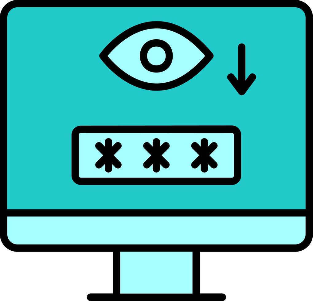 Computer Spyware Vector Icon