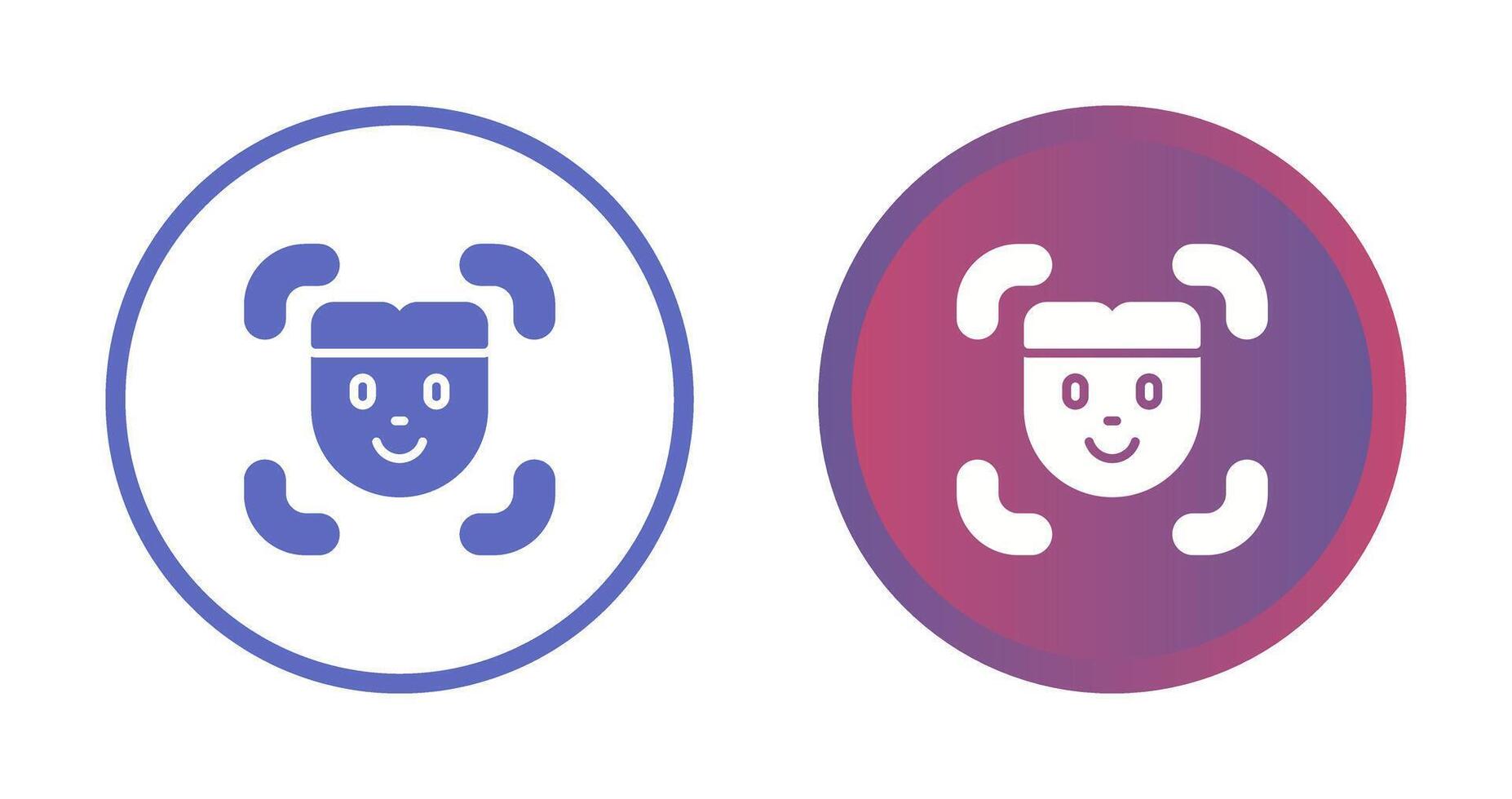 Facial Recognition Vector Icon