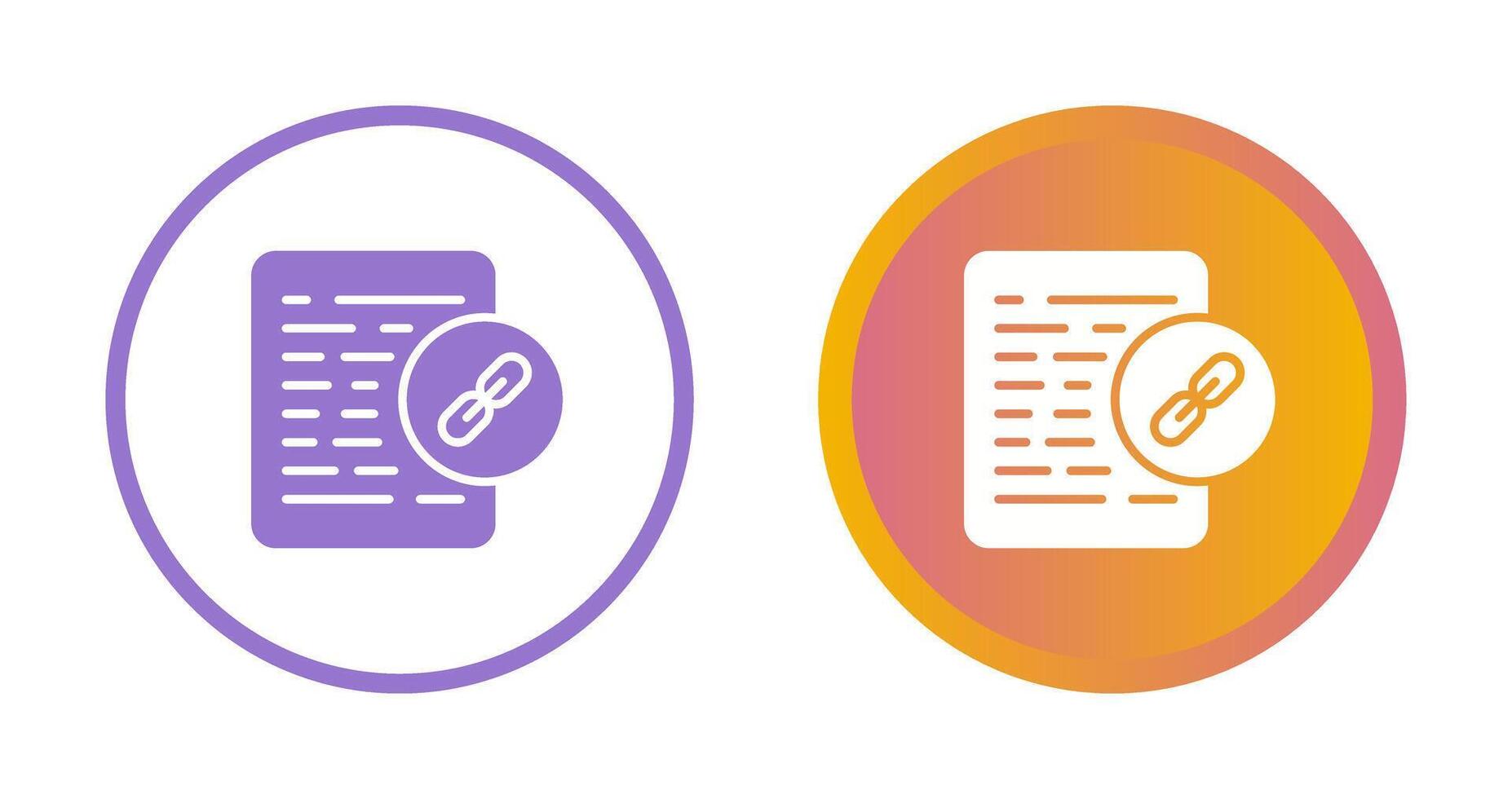 Document Link Vector Icon