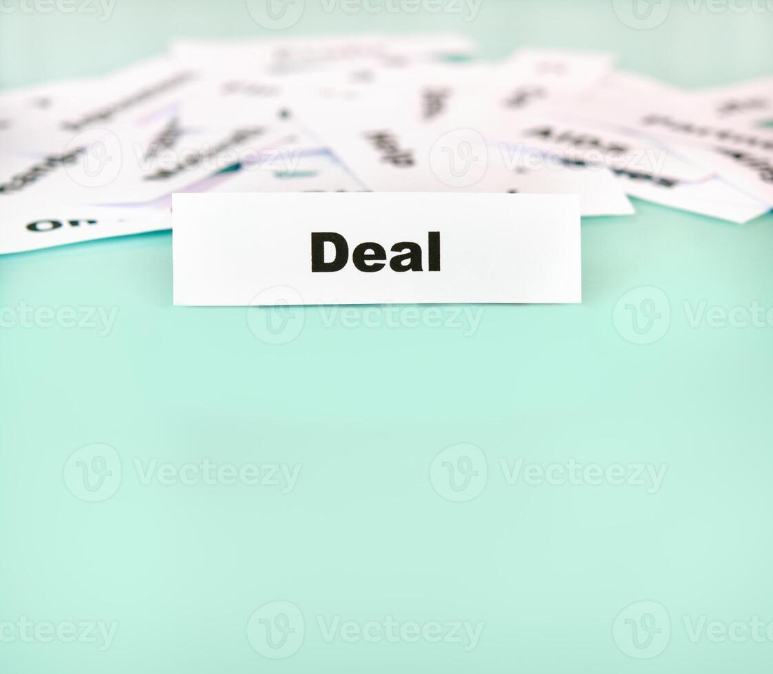 Deal word sign photo