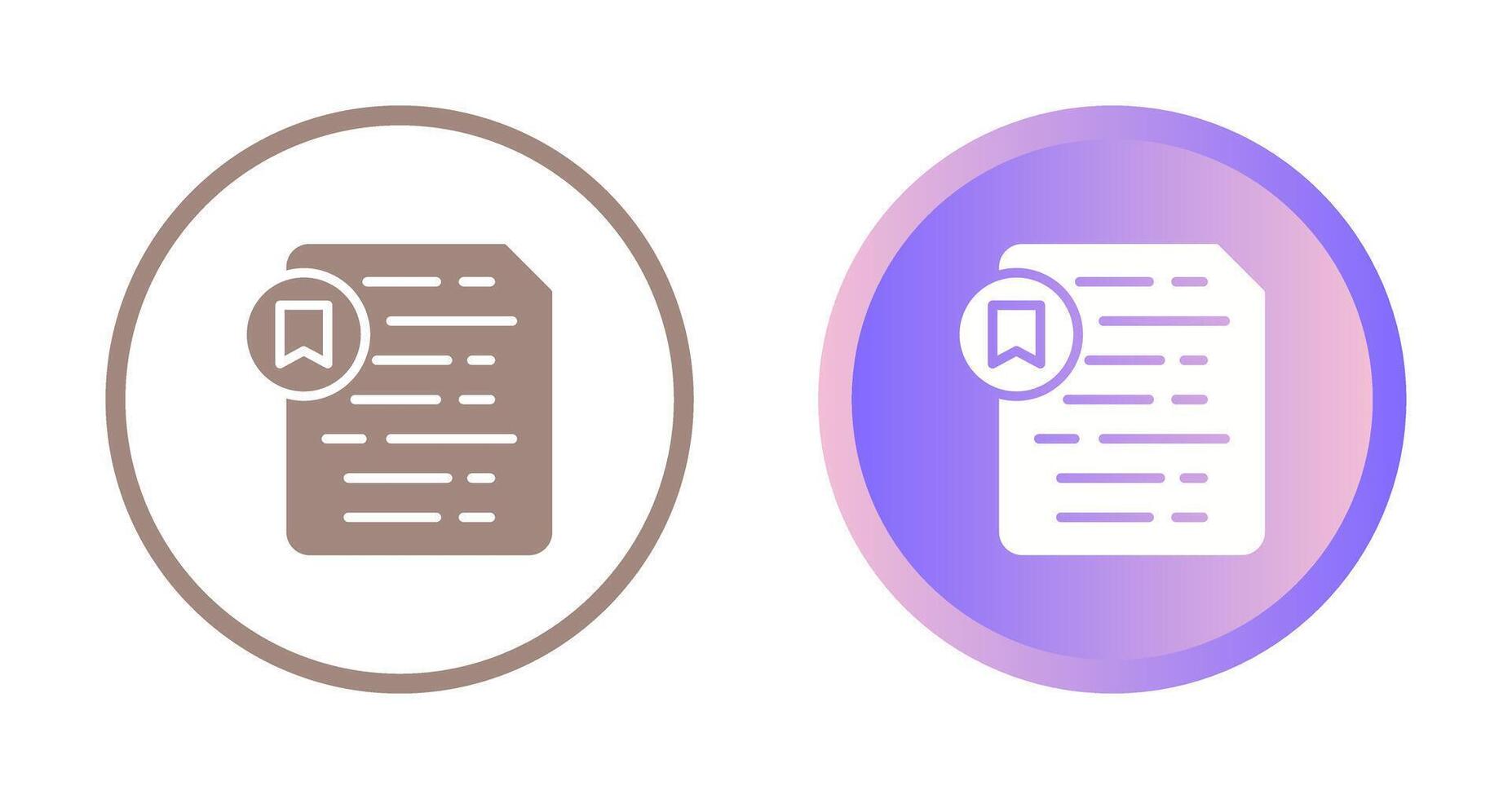 Document Insert Bookmark Vector Icon