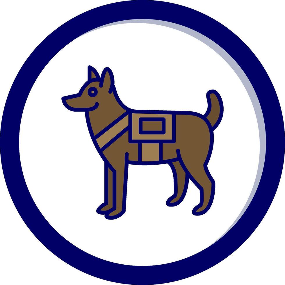 Military Dog Vector Icon