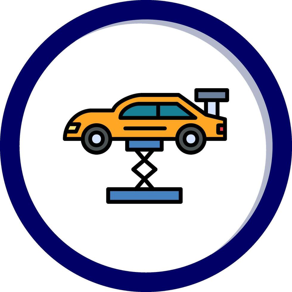 Car Lifting Vector Icon