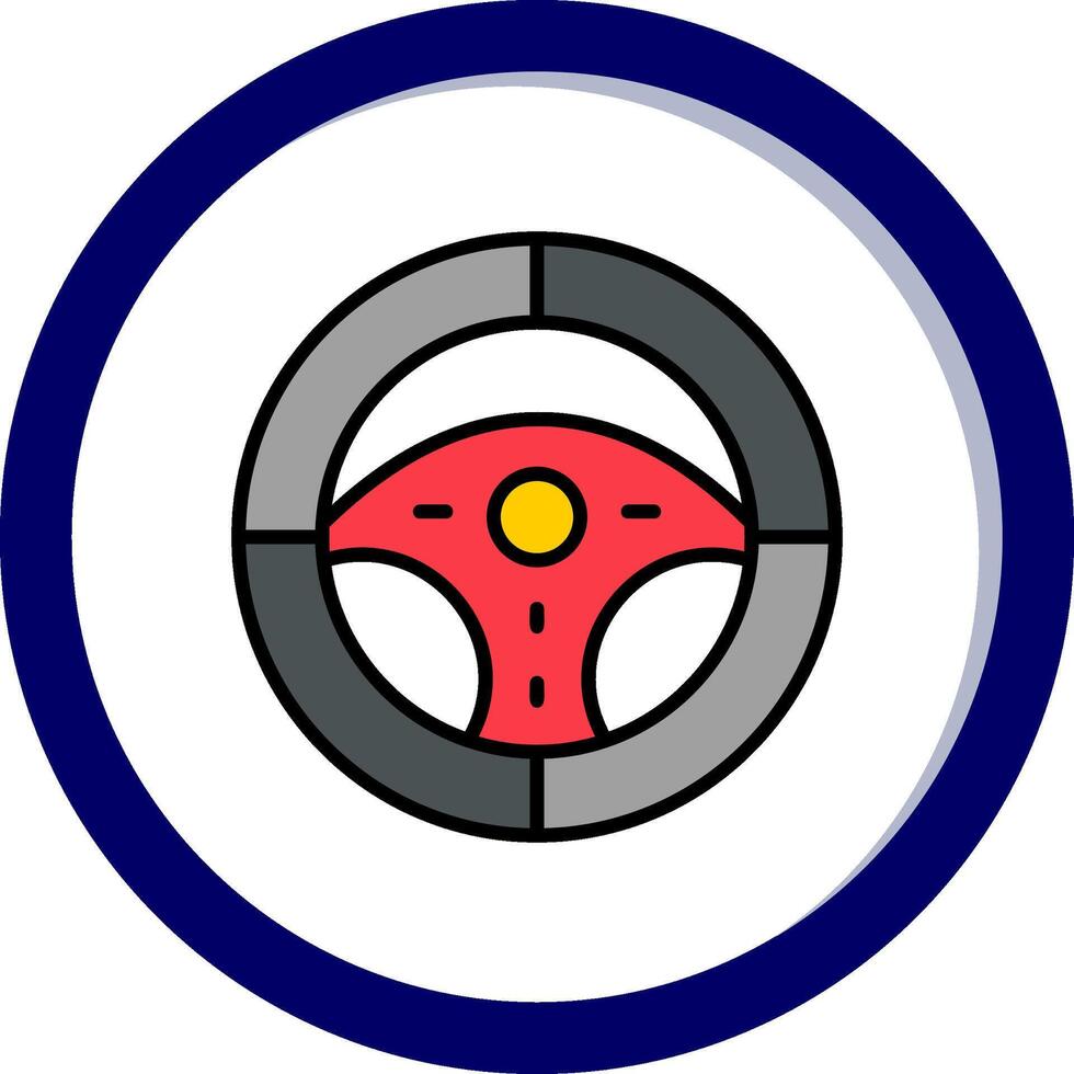 icono de vector de volante