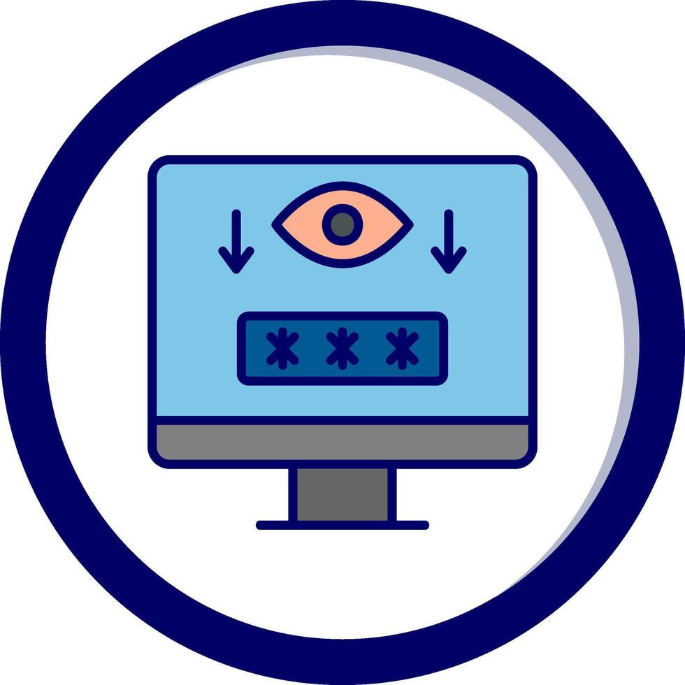 Computer Spyware Vector Icon