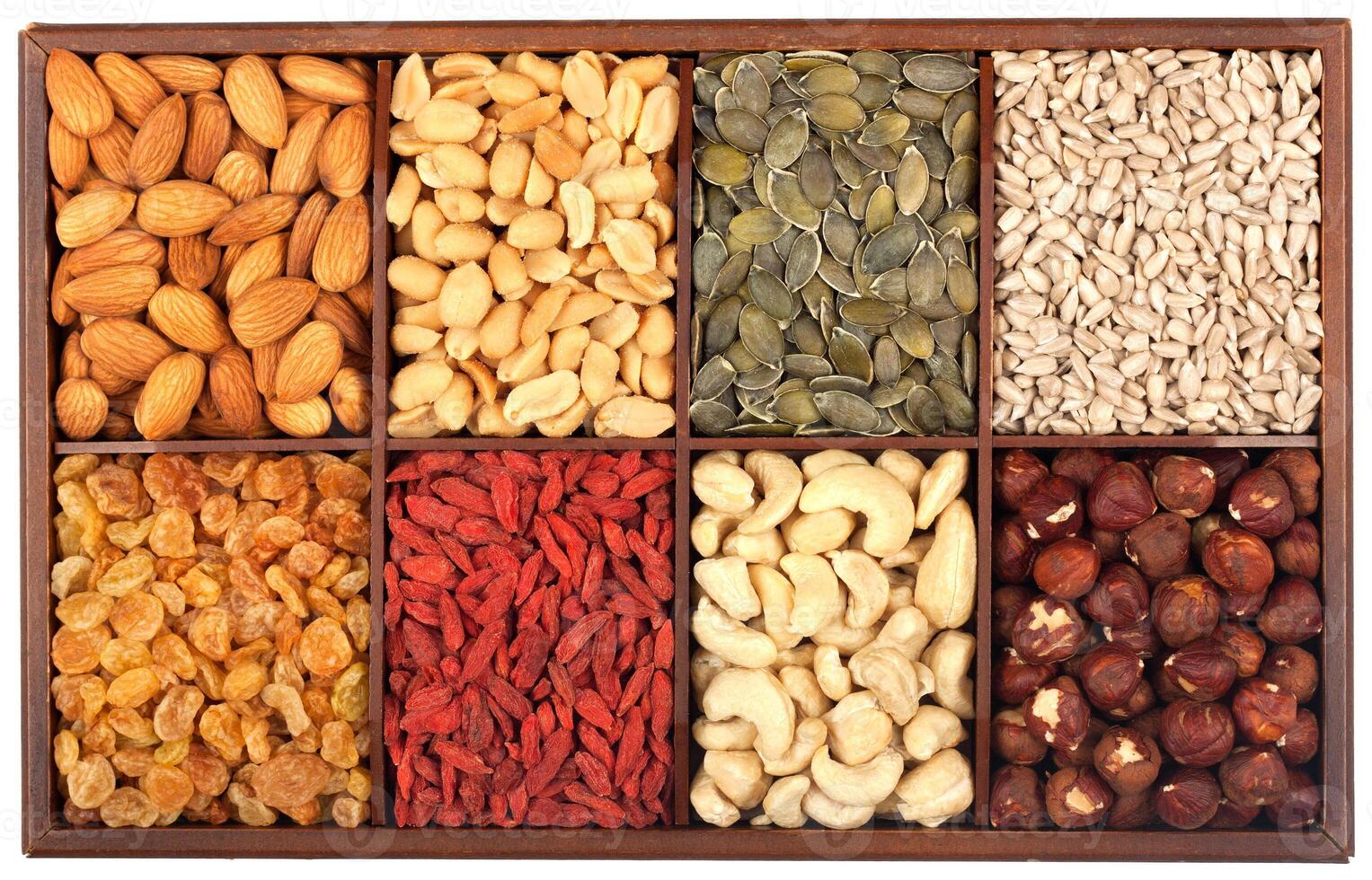 Raw nuts and seeds photo