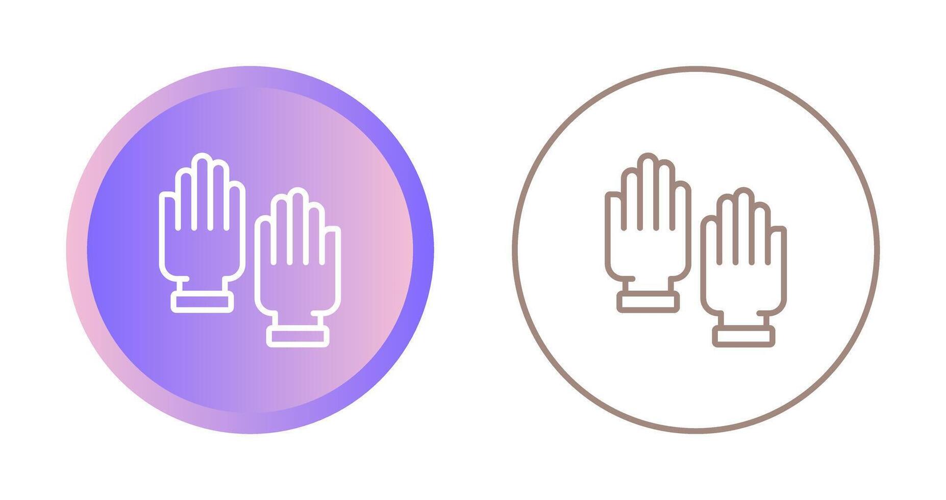 Rubber Gloves Vector Icon