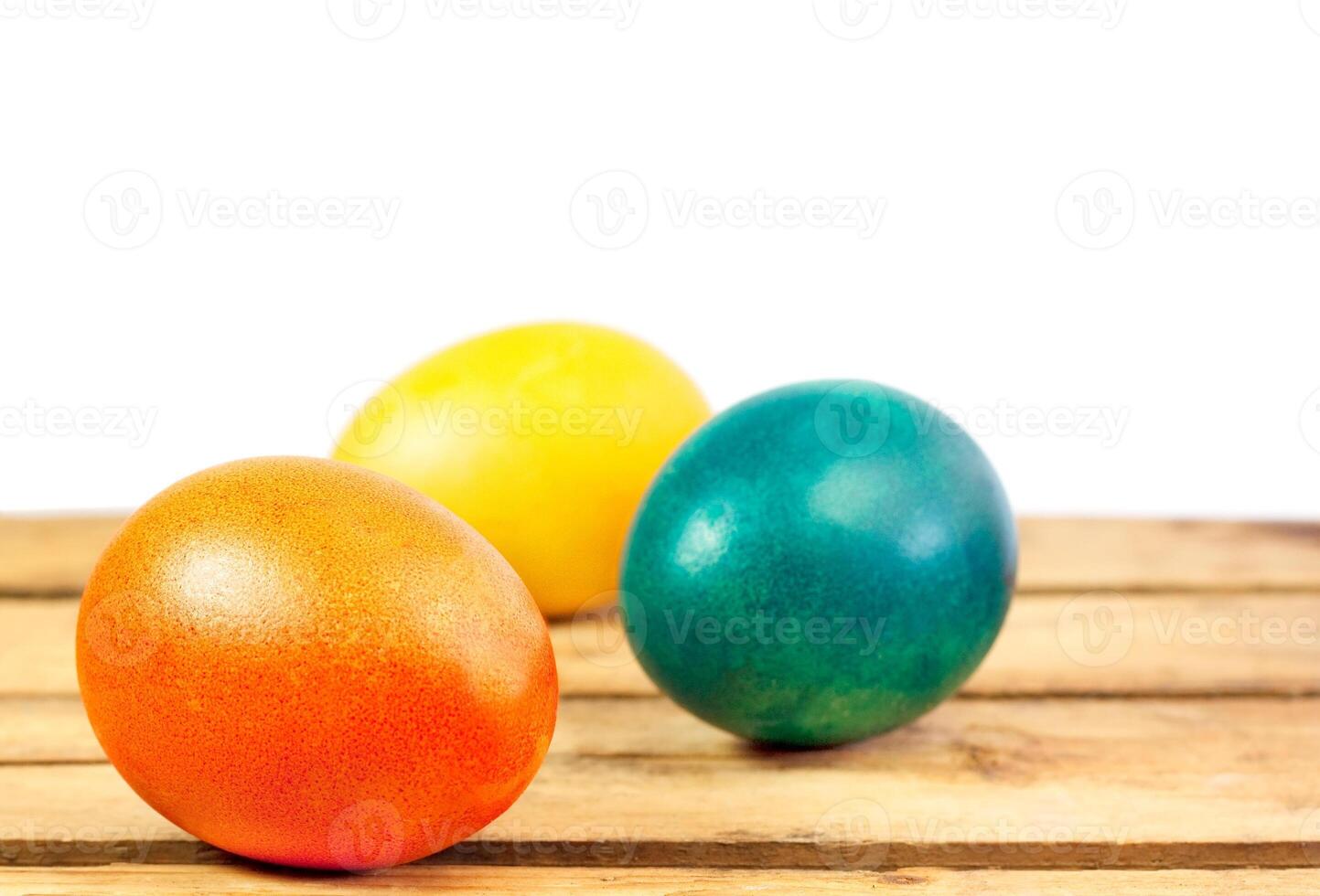 Colorful easter eggs photo