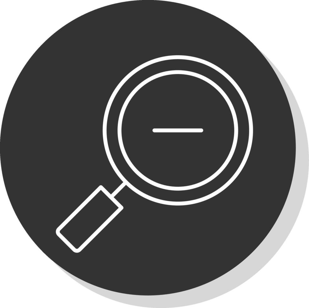 Zoom Out Line Grey Circle Icon vector