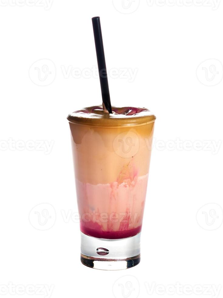 Strawberry Frappe  on white photo