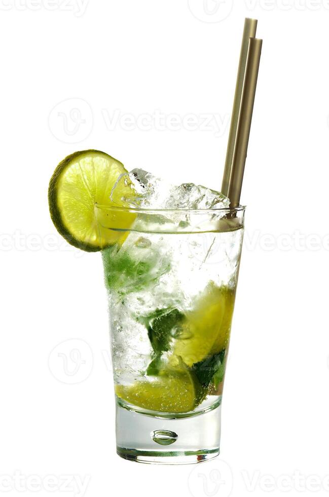 Mojito cocktail  on white photo