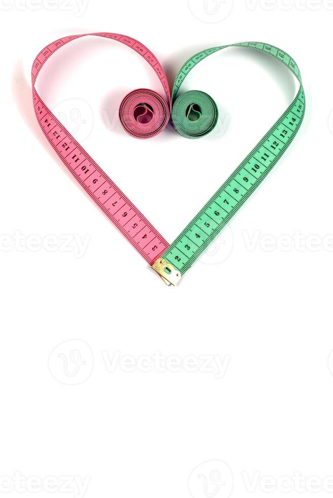 Heart measuring tape photo