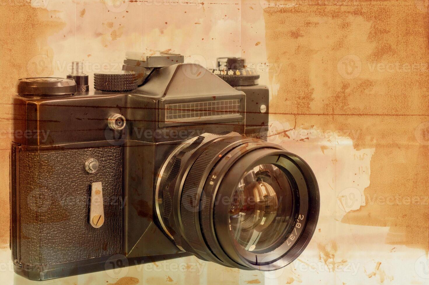 Old,dusty photo camera