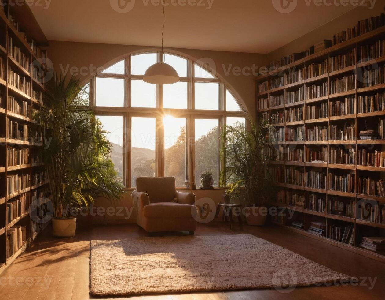 AI generated A place for reading and mental relaxation. photo