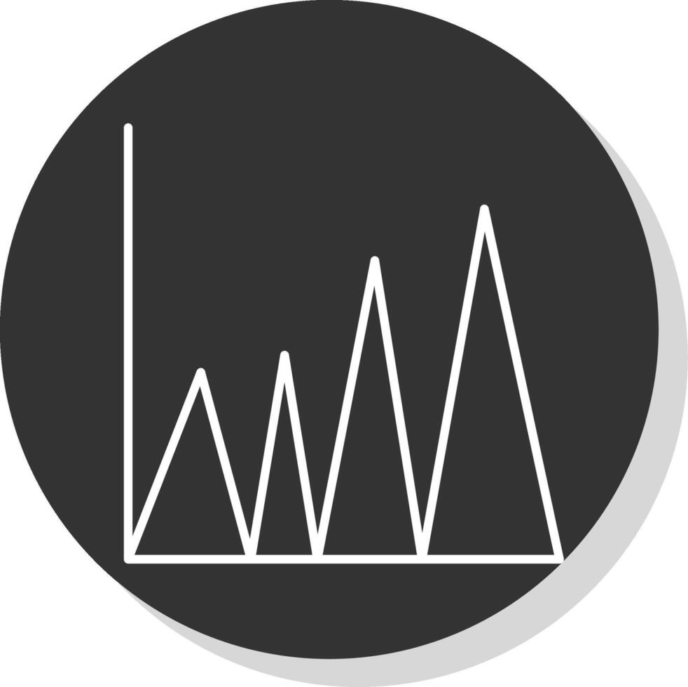 Graph Line Grey Circle Icon vector