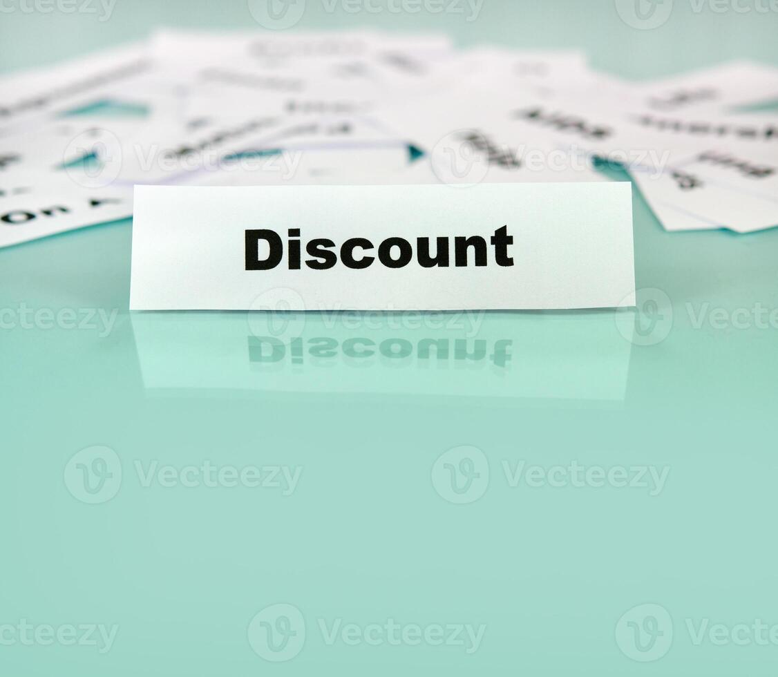 Discount word sign photo