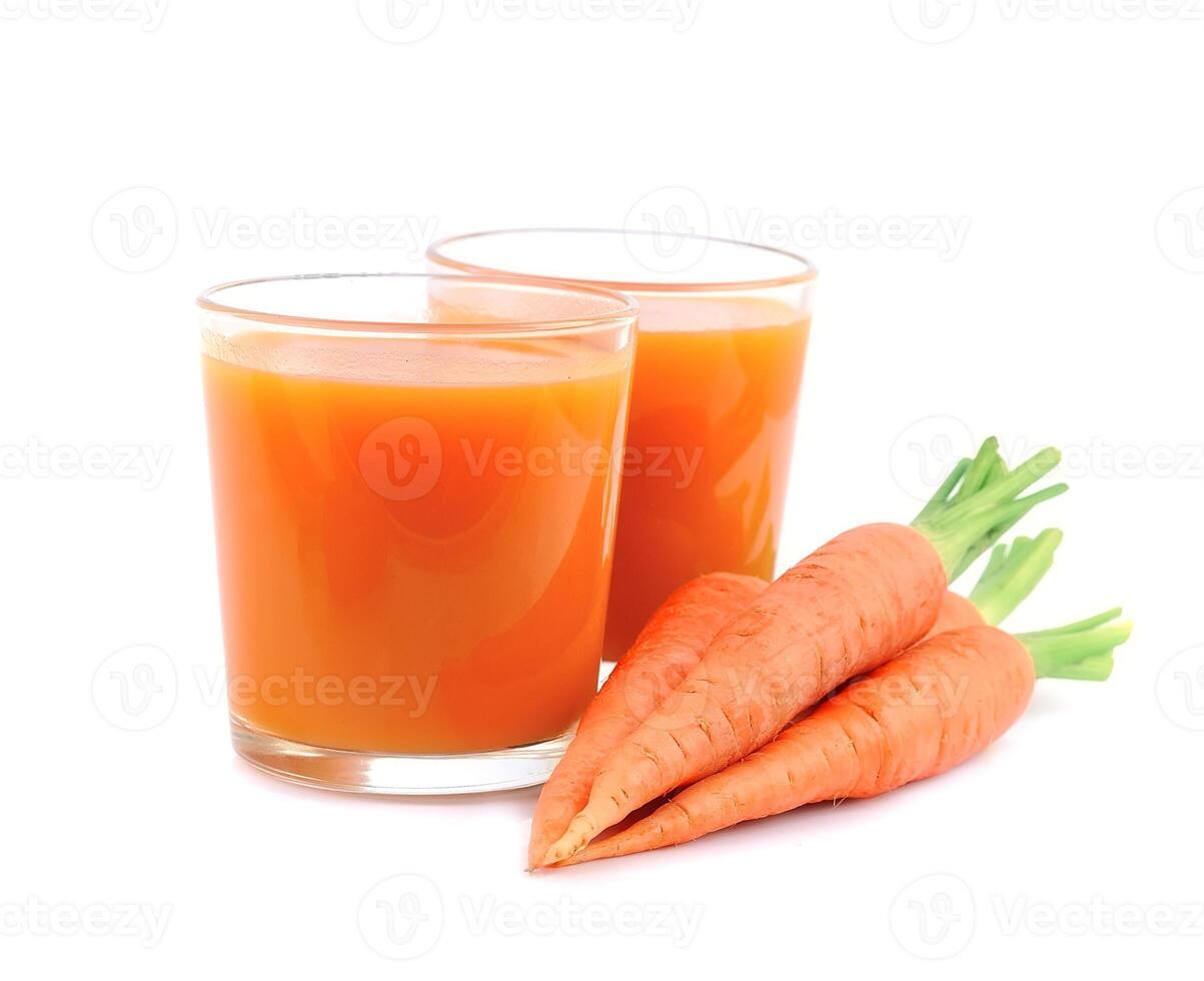 Carrot root and carrot juice photo