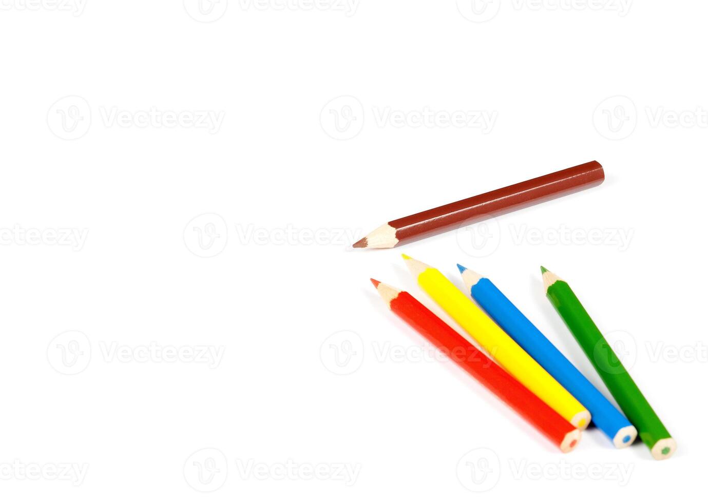 Color pencils  on white photo