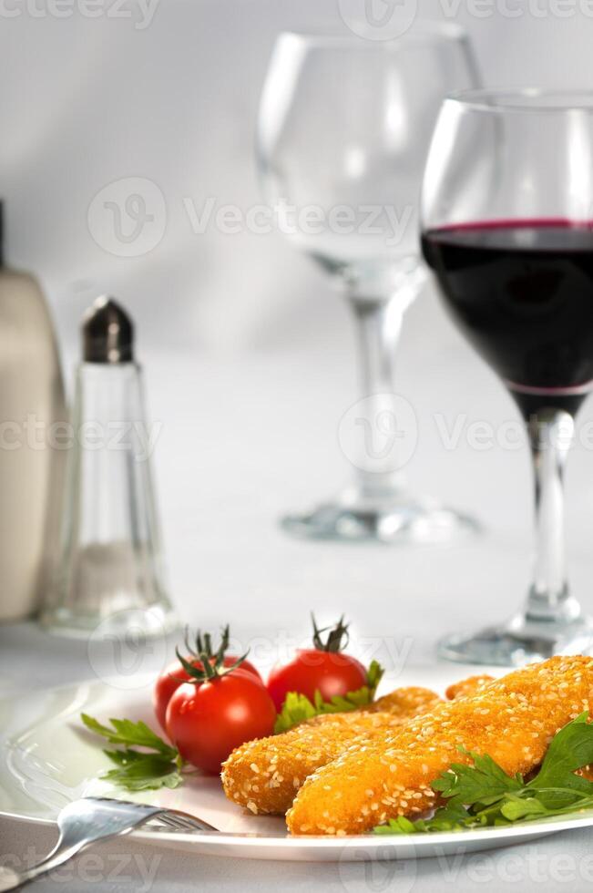 pollo filete plato foto