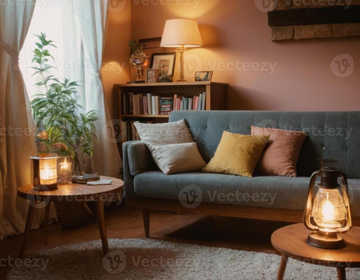 AI generated A place for reading and mental relaxation. photo