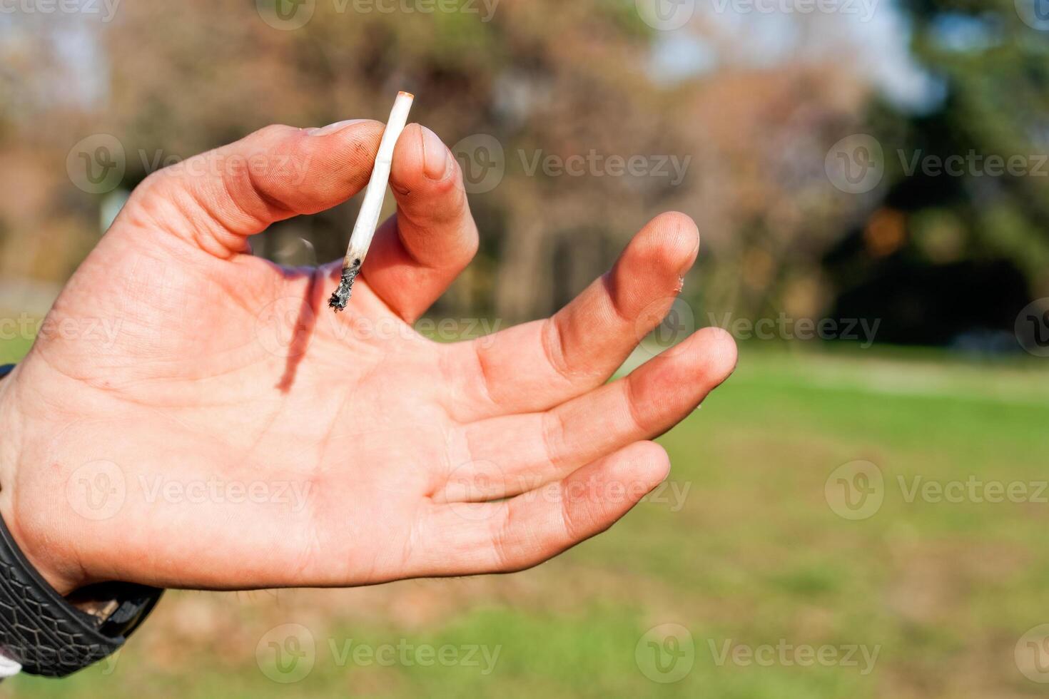 Joint in a hand photo