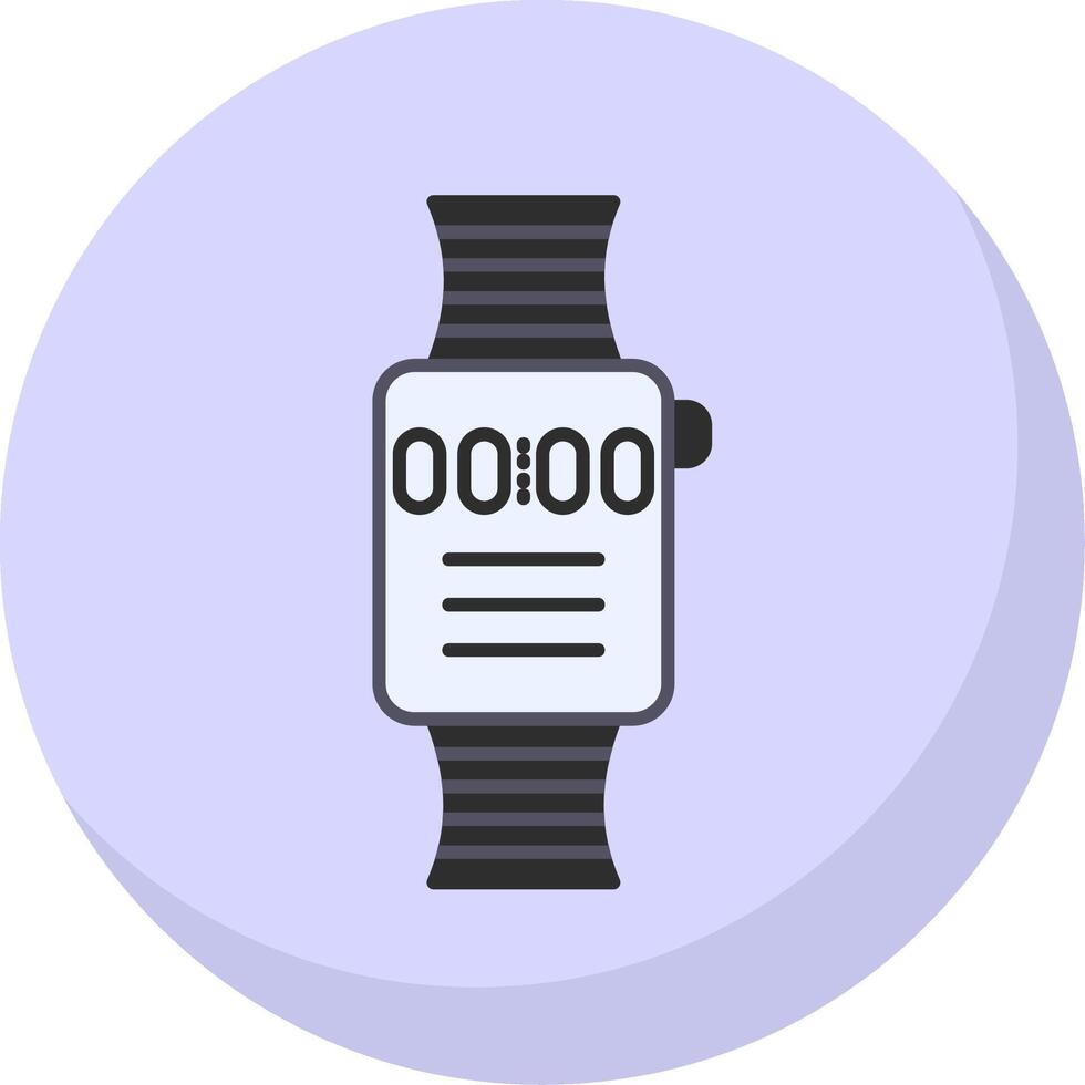 Smart Watch Flat Bubble Icon vector