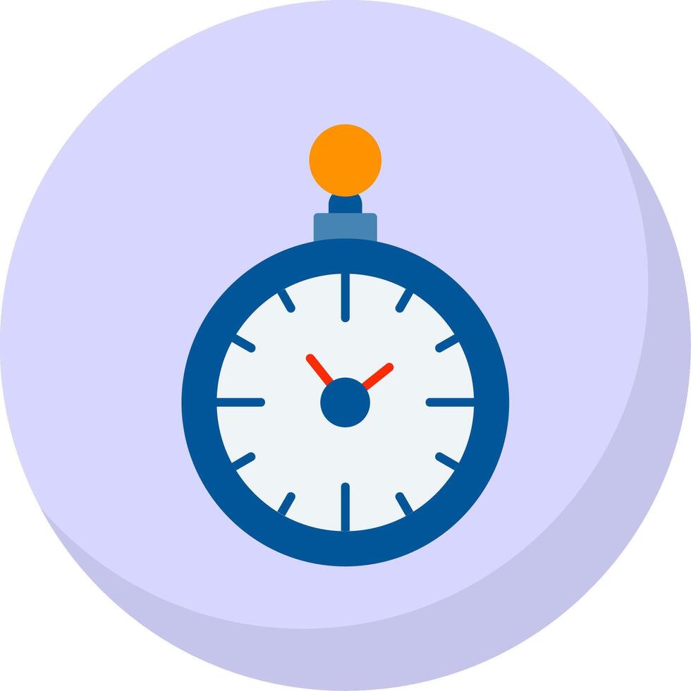 Pocket Watch Flat Bubble Icon vector