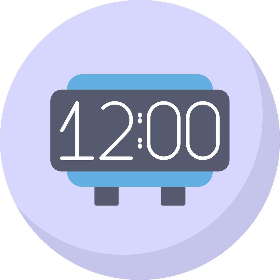 digital reloj plano burbuja icono vector