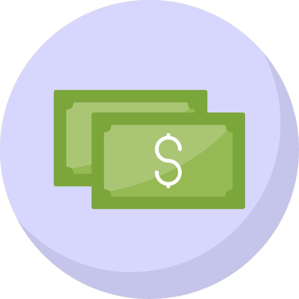 Dollar Currency Flat Bubble Icon vector