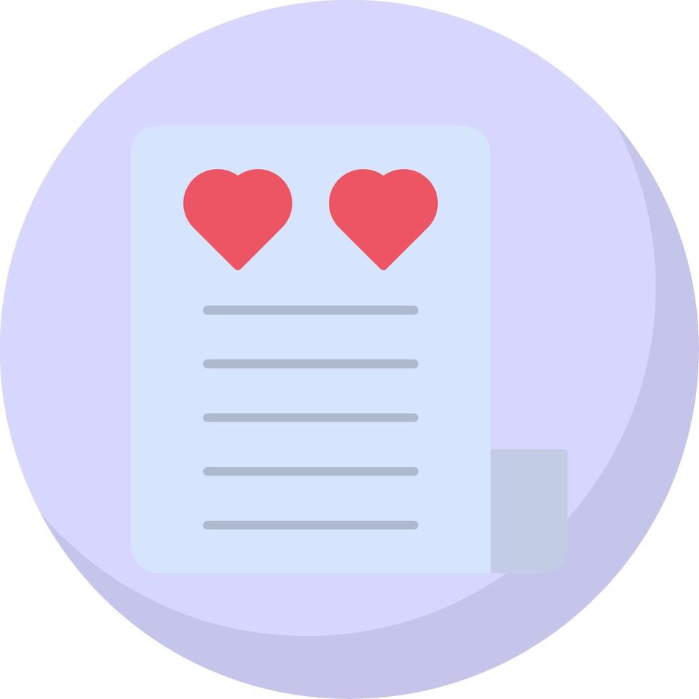 amor letra plano burbuja icono vector