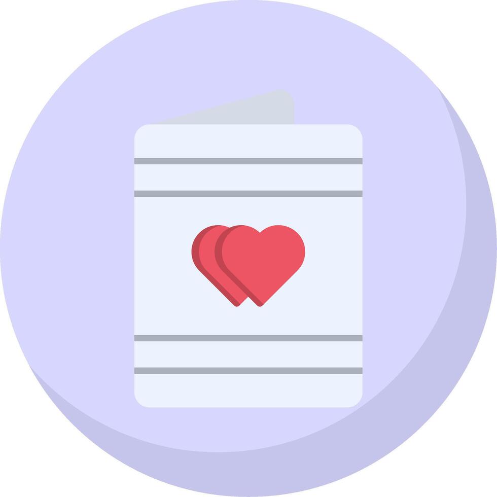 Wedding Card Flat Bubble Icon vector
