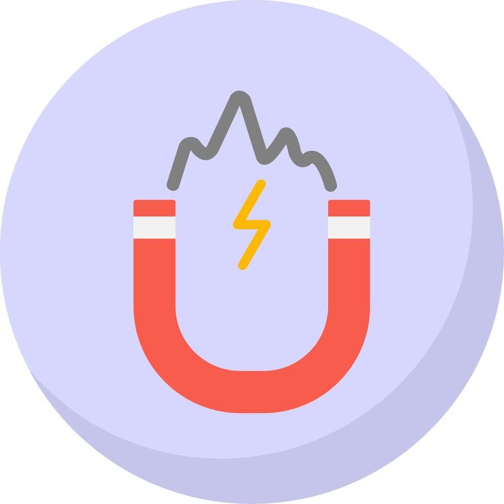 Electromagnetic Flat Bubble Icon vector