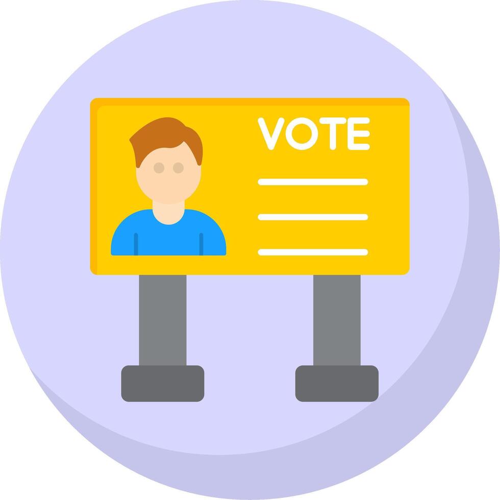 Billboard Flat Bubble Icon vector