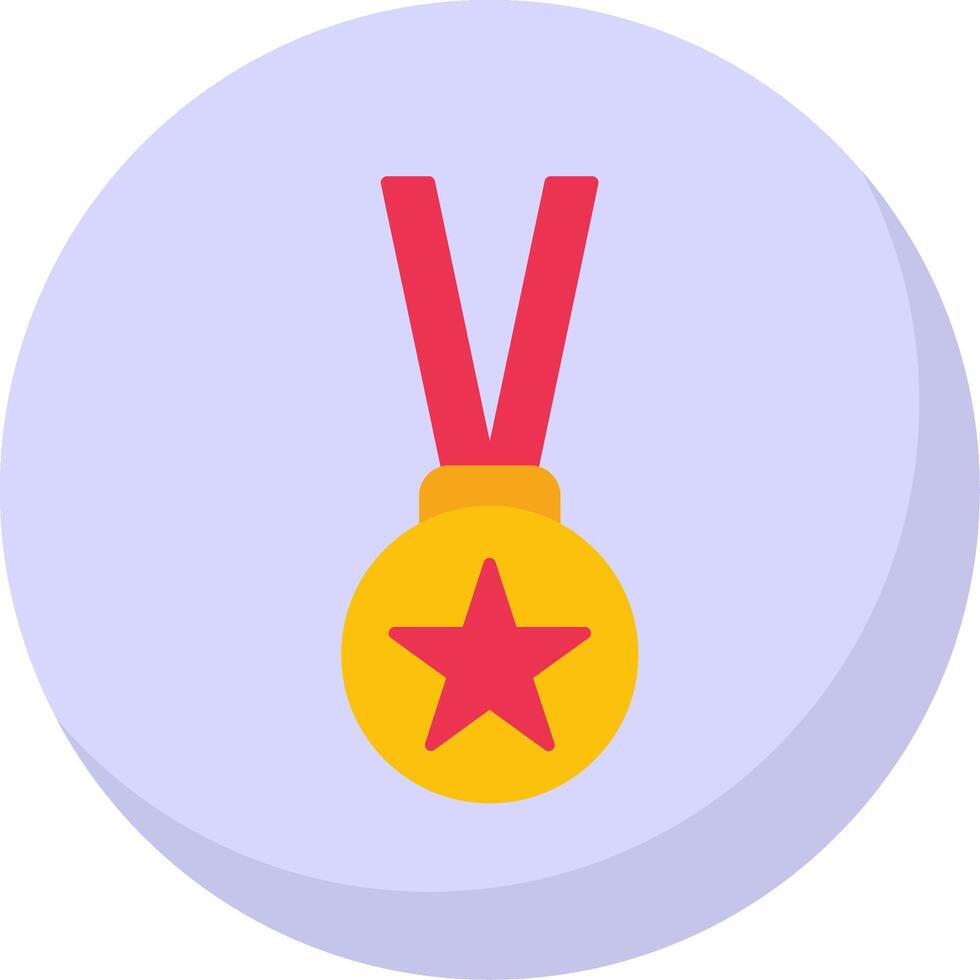 Medal Flat Bubble Icon vector