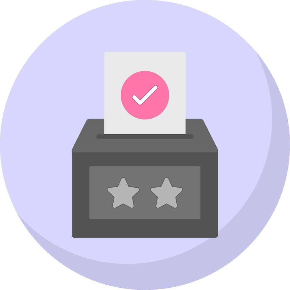 votación caja plano burbuja icono vector