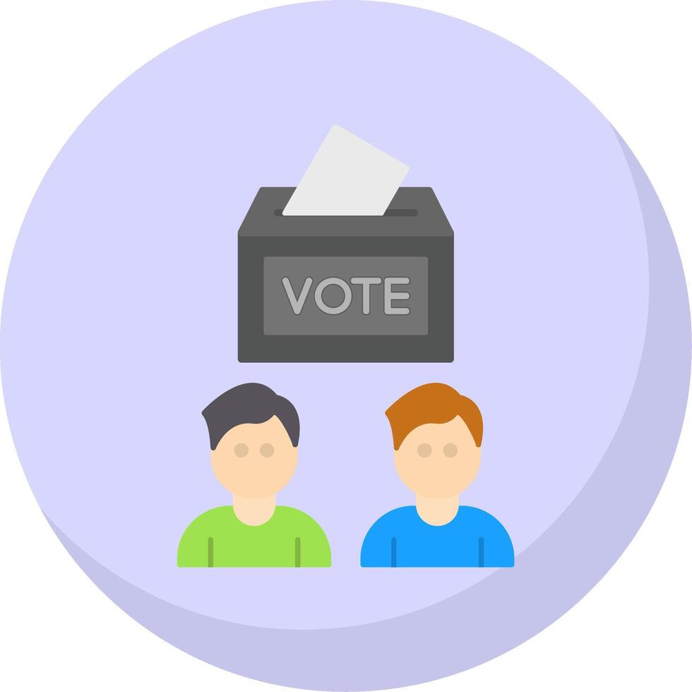 Voters Flat Bubble Icon vector