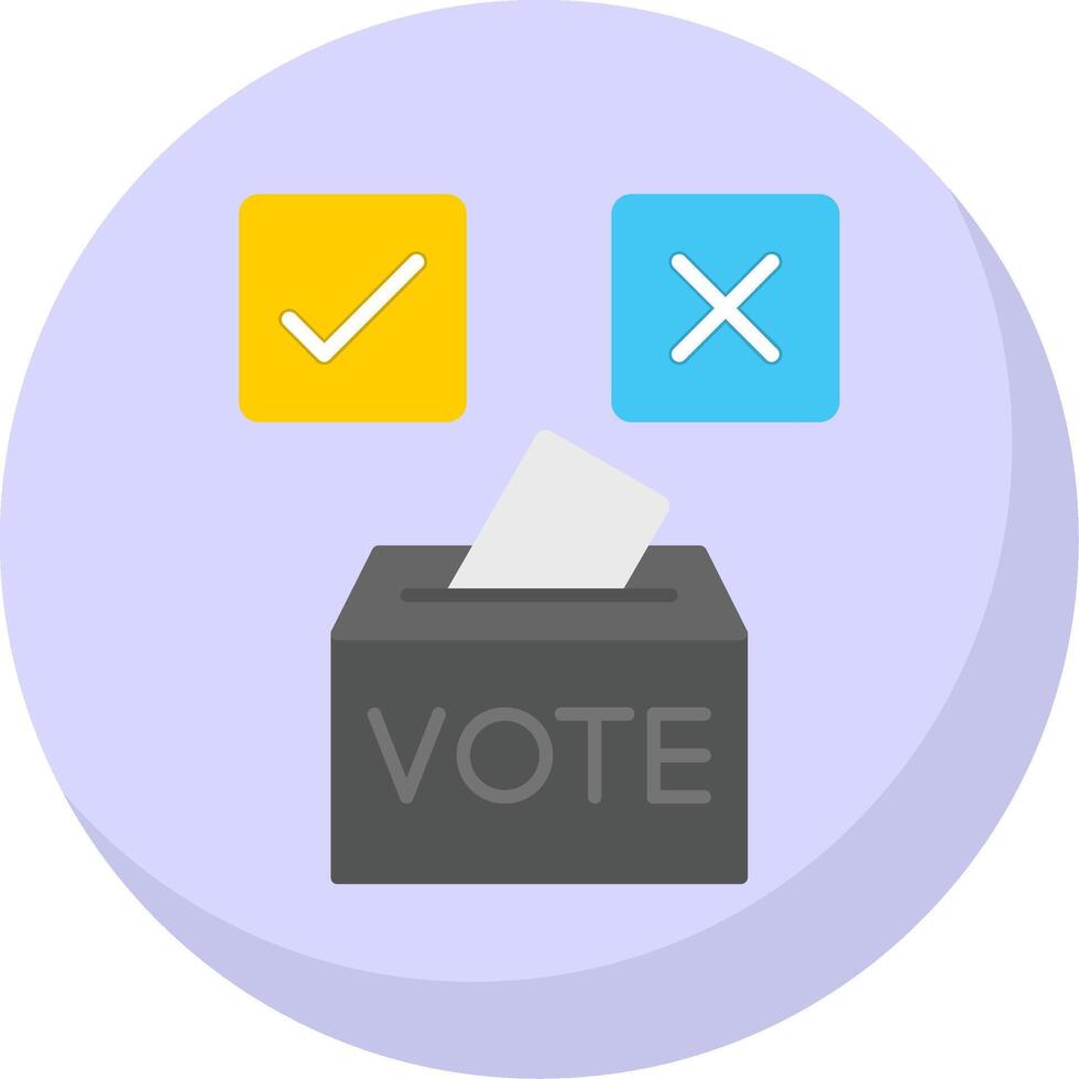 Vote Yes Flat Bubble Icon vector