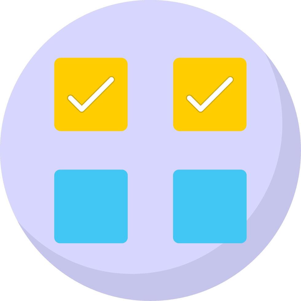 Check Box Flat Bubble Icon vector
