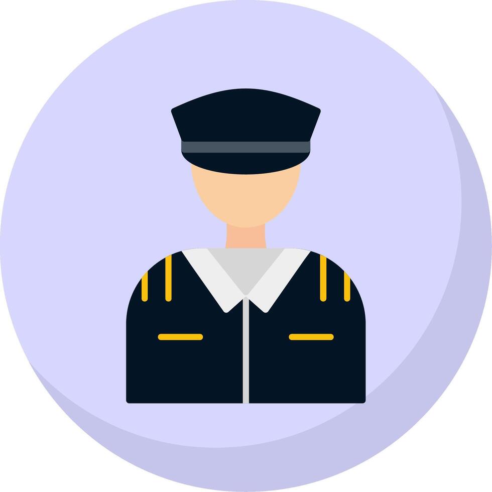 Pilot Flat Bubble Icon vector