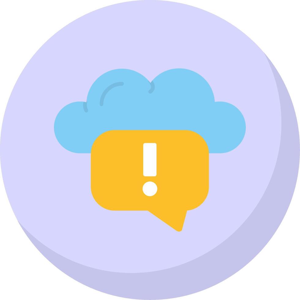 Cloud Messaging Flat Bubble Icon vector