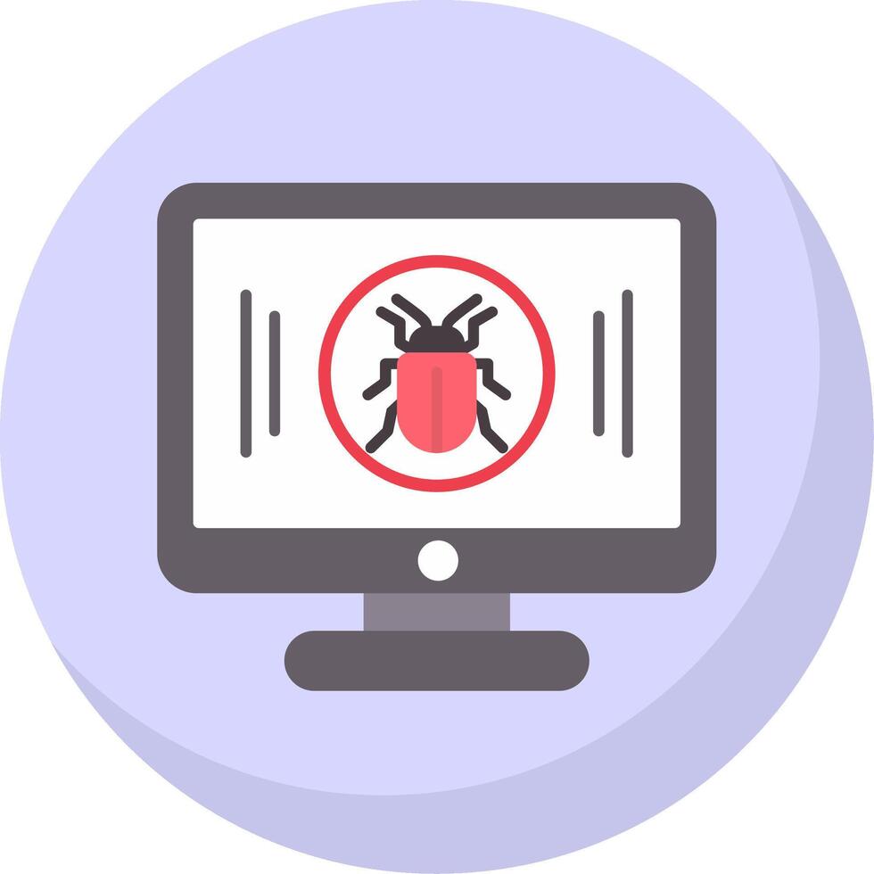 Malware Flat Bubble Icon vector