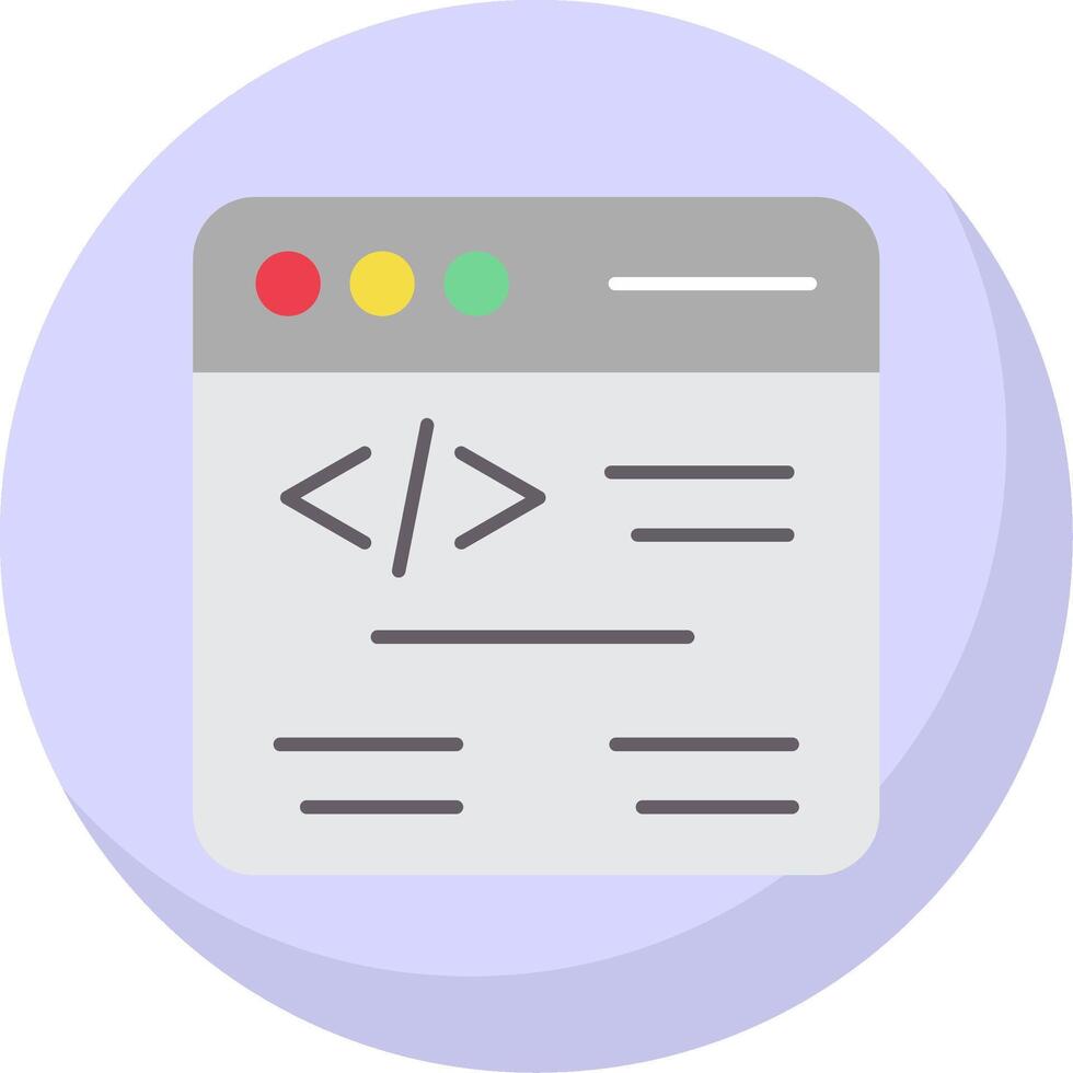 Web Coding Flat Bubble Icon vector